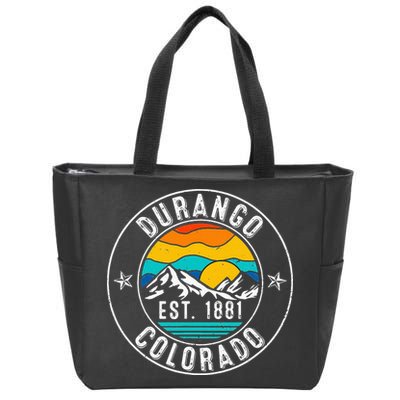 Retro 70s 80s Durango Colorado CO Zip Tote Bag