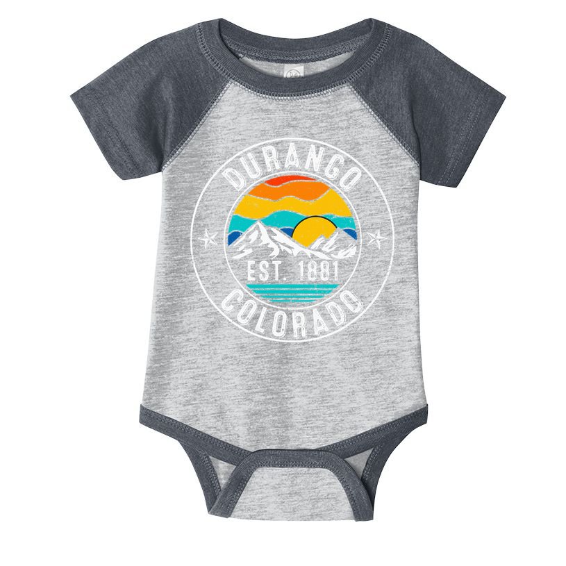 Retro 70s 80s Durango Colorado CO Infant Baby Jersey Bodysuit