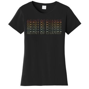 Retro 70s Agent Of Change Job Title Women's T-Shirt