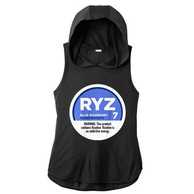 Ryz 7 Blue Rizzberry To Rizz Packets Ladies PosiCharge Tri-Blend Wicking Draft Hoodie Tank