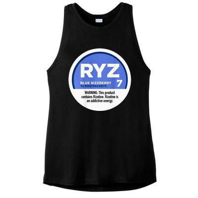 Ryz 7 Blue Rizzberry To Rizz Packets Ladies PosiCharge Tri-Blend Wicking Tank