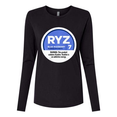 Ryz 7 Blue Rizzberry To Rizz Packets Womens Cotton Relaxed Long Sleeve T-Shirt