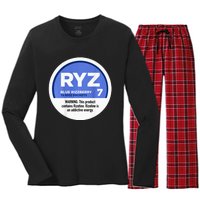 Ryz 7 Blue Rizzberry To Rizz Packets Women's Long Sleeve Flannel Pajama Set 