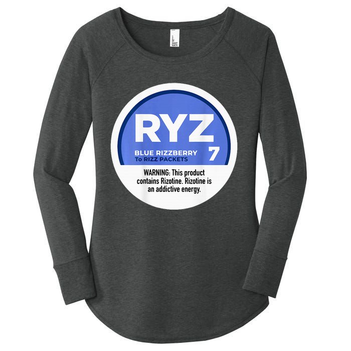 Ryz 7 Blue Rizzberry To Rizz Packets Women's Perfect Tri Tunic Long Sleeve Shirt