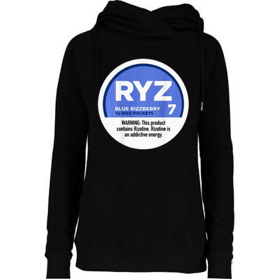 Ryz 7 Blue Rizzberry To Rizz Packets Womens Funnel Neck Pullover Hood