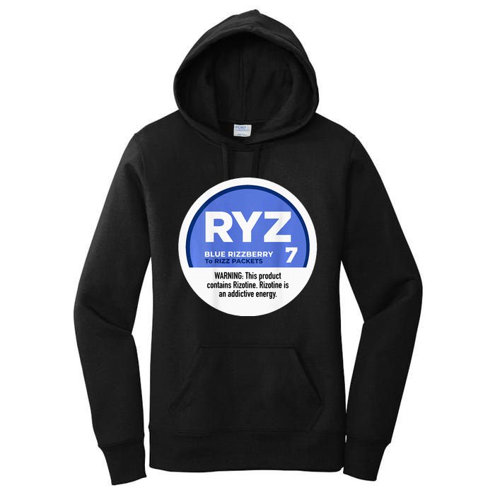 Ryz 7 Blue Rizzberry To Rizz Packets Women's Pullover Hoodie