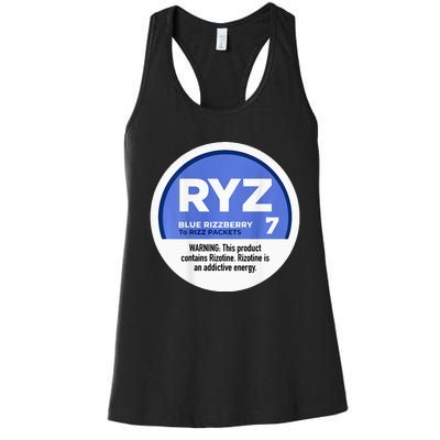 Ryz 7 Blue Rizzberry To Rizz Packets Women's Racerback Tank