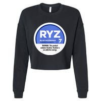 Ryz 7 Blue Rizzberry To Rizz Packets Cropped Pullover Crew