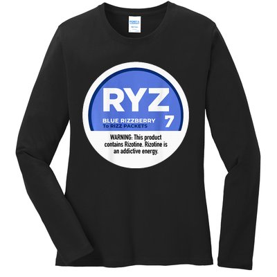 Ryz 7 Blue Rizzberry To Rizz Packets Ladies Long Sleeve Shirt