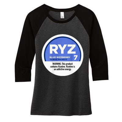 Ryz 7 Blue Rizzberry To Rizz Packets Women's Tri-Blend 3/4-Sleeve Raglan Shirt