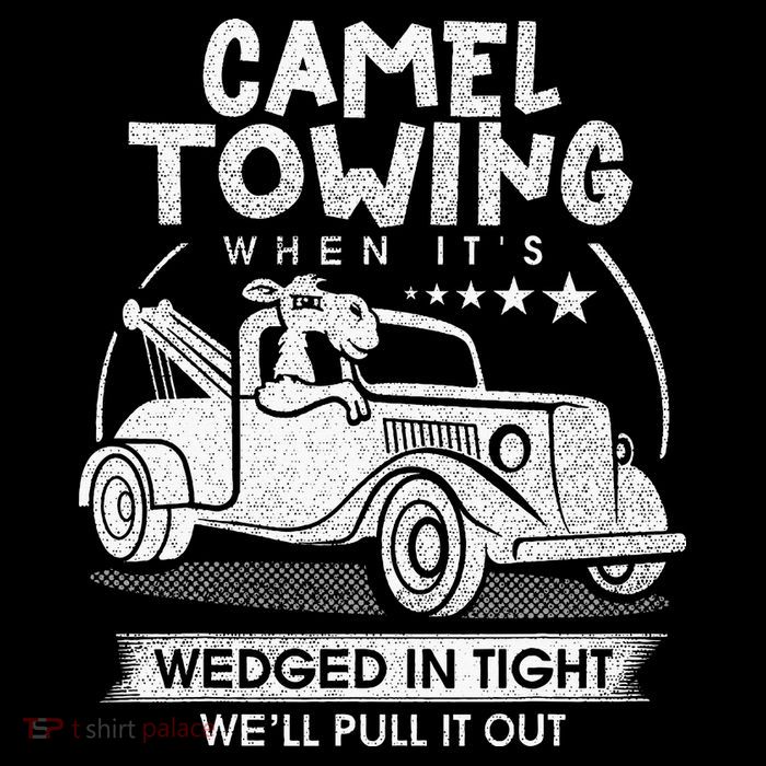 Retro 70s Camel Towing Services Vintage Tow Truck Driver Tall T-Shirt