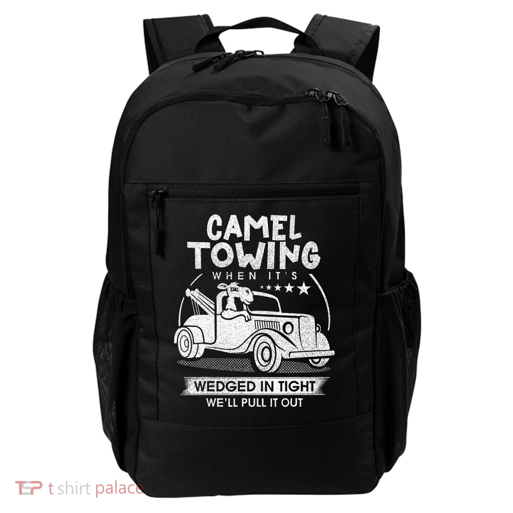 Retro 70s Camel Towing Services Vintage Tow Truck Driver Backpack
