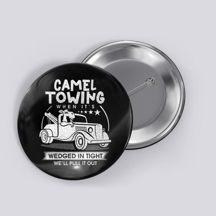 Retro 70s Camel Towing Services Vintage Tow Truck Driver Button
