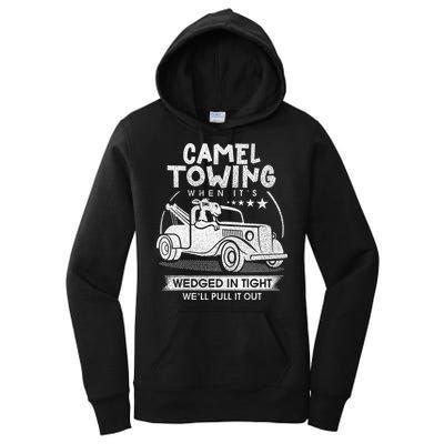 Retro 70s Camel Towing Services Vintage Tow Truck Driver Women's Pullover Hoodie