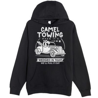 Retro 70s Camel Towing Services Vintage Tow Truck Driver Premium Pullover Hoodie