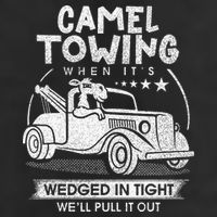Retro 70s Camel Towing Services Vintage Tow Truck Driver Golf Towel