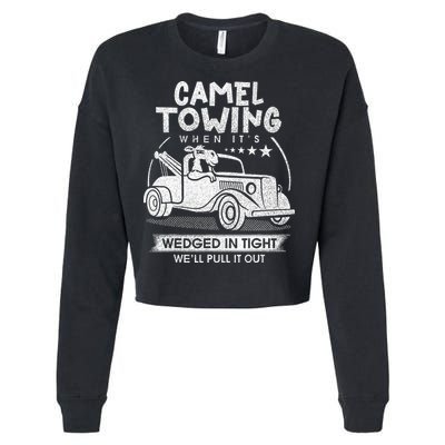 Retro 70s Camel Towing Services Vintage Tow Truck Driver Cropped Pullover Crew
