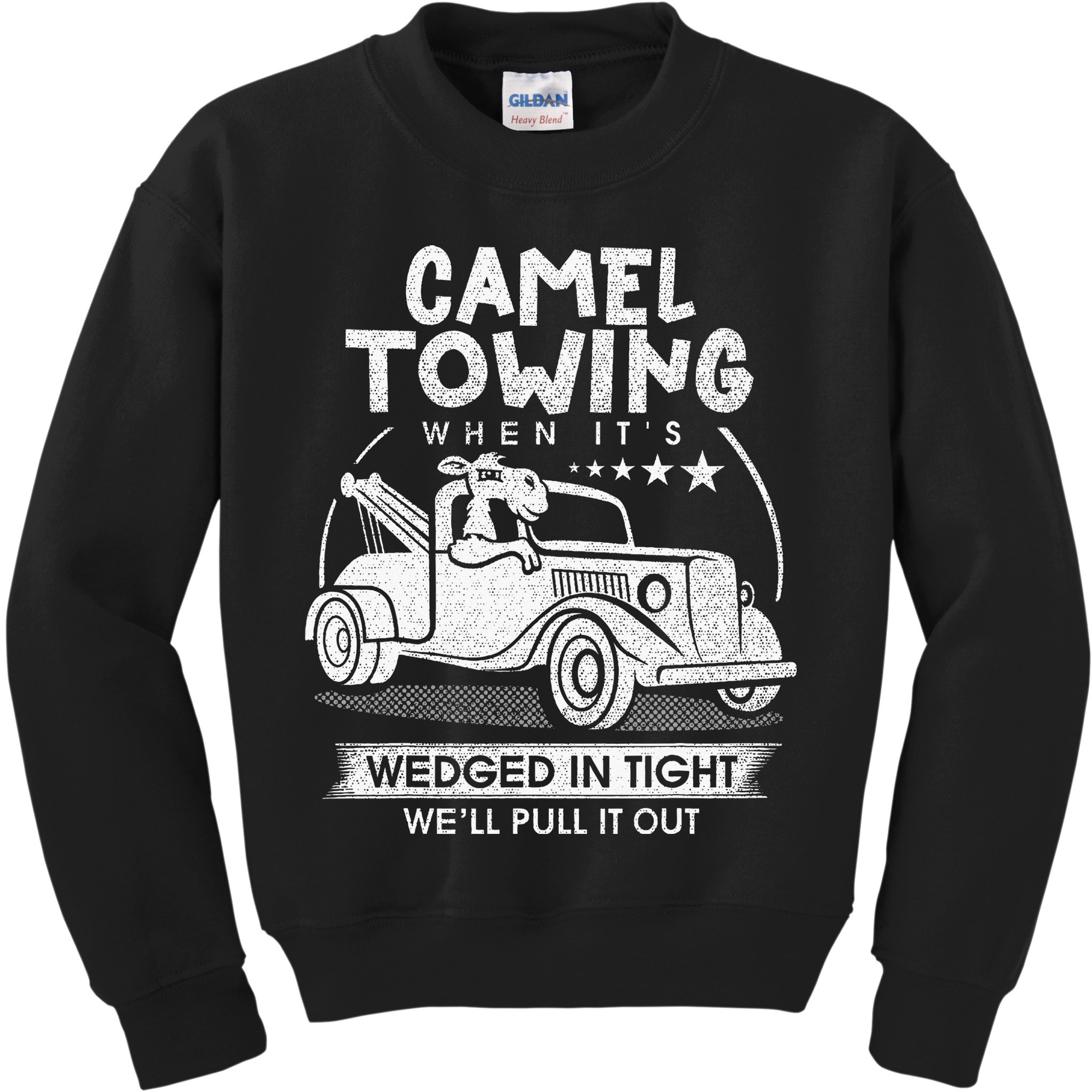 Retro 70s Camel Towing Services Vintage Tow Truck Driver Kids Sweatshirt