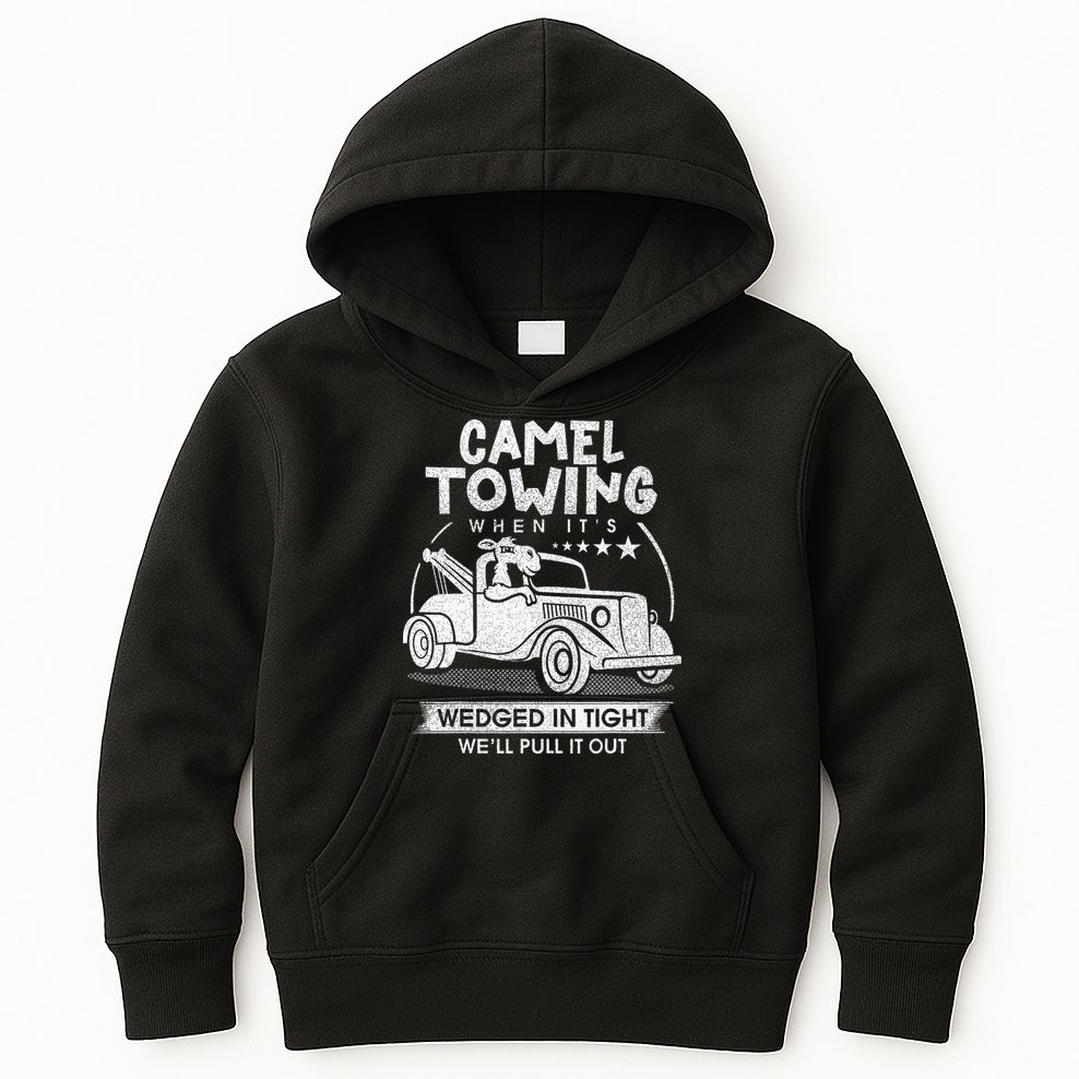 Retro 70s Camel Towing Services Vintage Tow Truck Driver Kids Hoodie