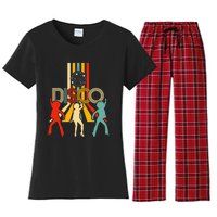 Retro 70s Disco Gifts Vintage Dancing Disco Ball Women's Flannel Pajama Set