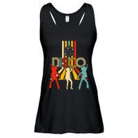 Retro 70s Disco Gifts Vintage Dancing Disco Ball Ladies Essential Flowy Tank