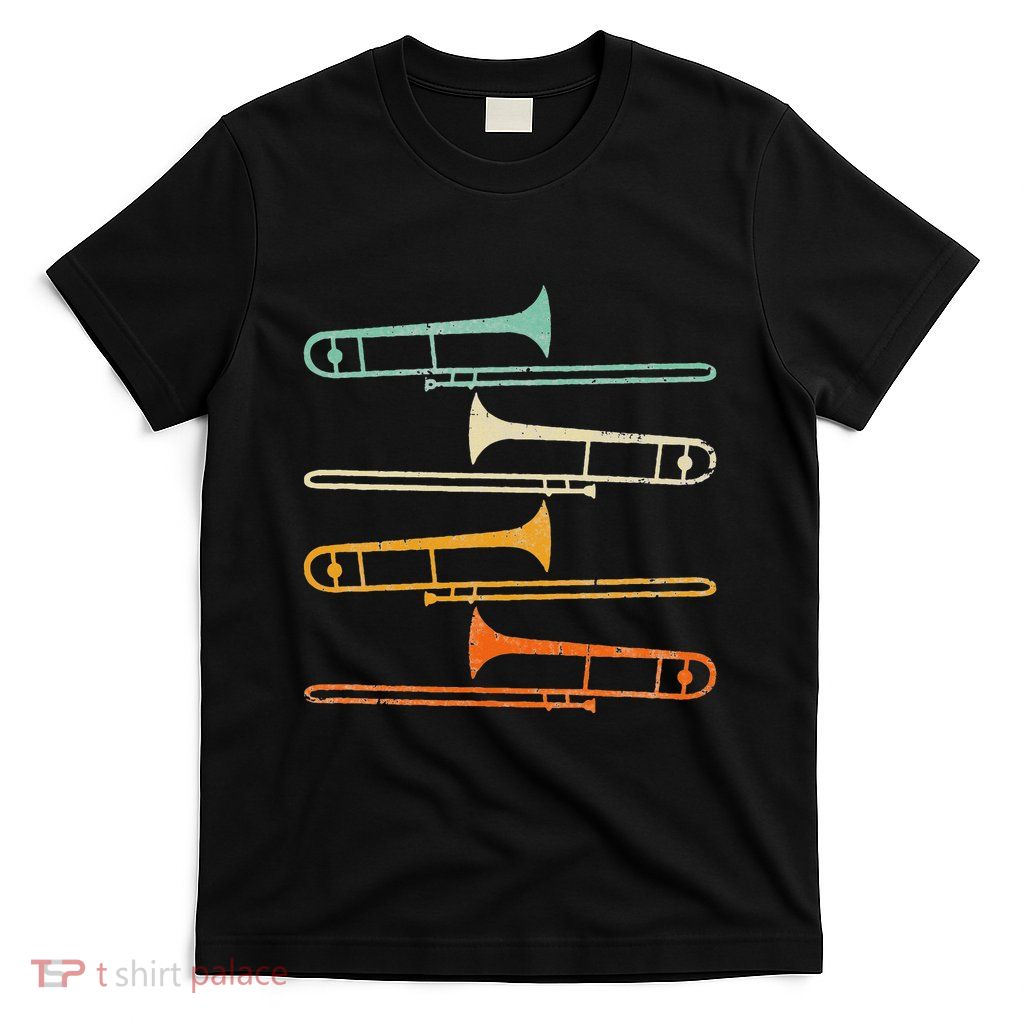 Retro 70S Funny Trombone For Trombonist T-Shirt