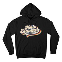 Retro 70s Hello Summer Happy Last Day Of School Teacher Hoodie