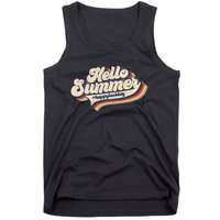 Retro 70s Hello Summer Happy Last Day Of School Teacher Tank Top