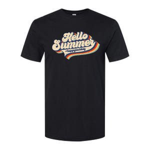 Retro 70s Hello Summer Happy Last Day Of School Teacher Softstyle CVC T-Shirt