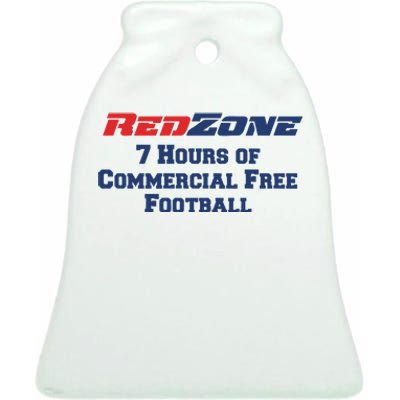 Redzone 7 Hours Of Commercial Free Football Ceramic Bell Ornament