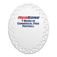 Redzone 7 Hours Of Commercial Free Football Ceramic Oval Ornament