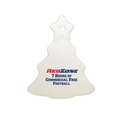 Redzone 7 Hours Of Commercial Free Football Ceramic Tree Ornament