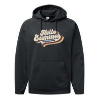 Retro 70s Hello Summer Happy Last Day Of School Teacher Performance Fleece Hoodie