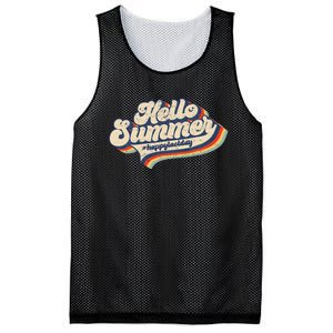 Retro 70s Hello Summer Happy Last Day Of School Teacher Mesh Reversible Basketball Jersey Tank