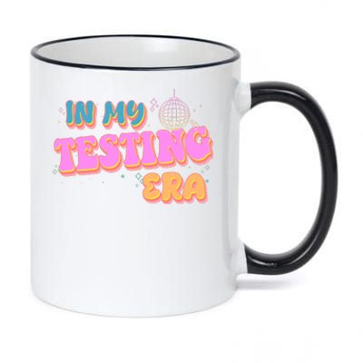 Retro 70's In My Testing Era School Test Time 11oz Black Color Changing Mug