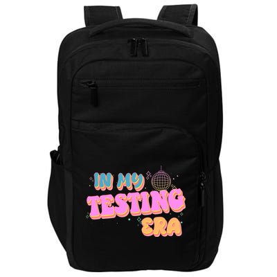 Retro 70's In My Testing Era School Test Time Impact Tech Backpack