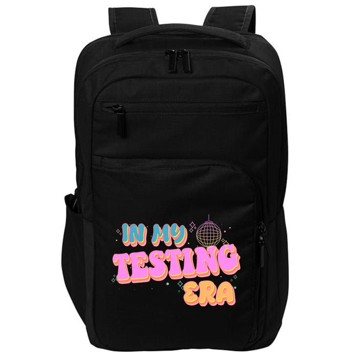 Retro 70's In My Testing Era School Test Time Impact Tech Backpack