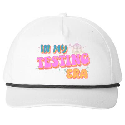 Retro 70's In My Testing Era School Test Time Snapback Five-Panel Rope Hat