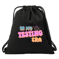 Retro 70's In My Testing Era School Test Time Drawstring Bag