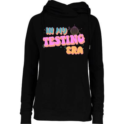 Retro 70's In My Testing Era School Test Time Womens Funnel Neck Pullover Hood