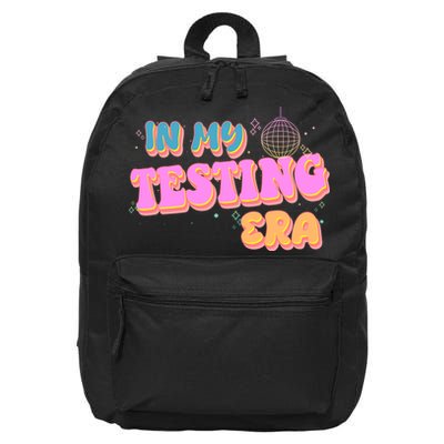 Retro 70's In My Testing Era School Test Time 16 in Basic Backpack