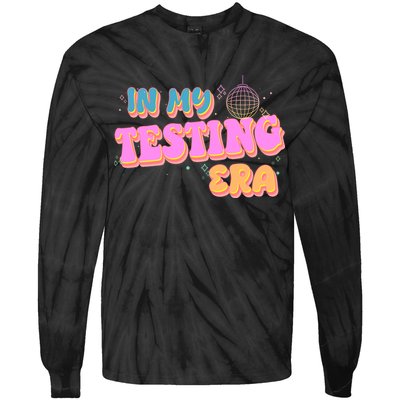 Retro 70's In My Testing Era School Test Time Tie-Dye Long Sleeve Shirt