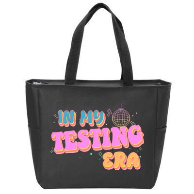 Retro 70's In My Testing Era School Test Time Zip Tote Bag