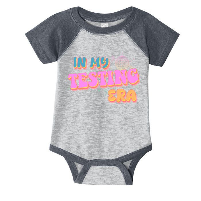 Retro 70's In My Testing Era School Test Time Infant Baby Jersey Bodysuit