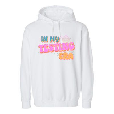 Retro 70's In My Testing Era School Test Time Garment-Dyed Fleece Hoodie