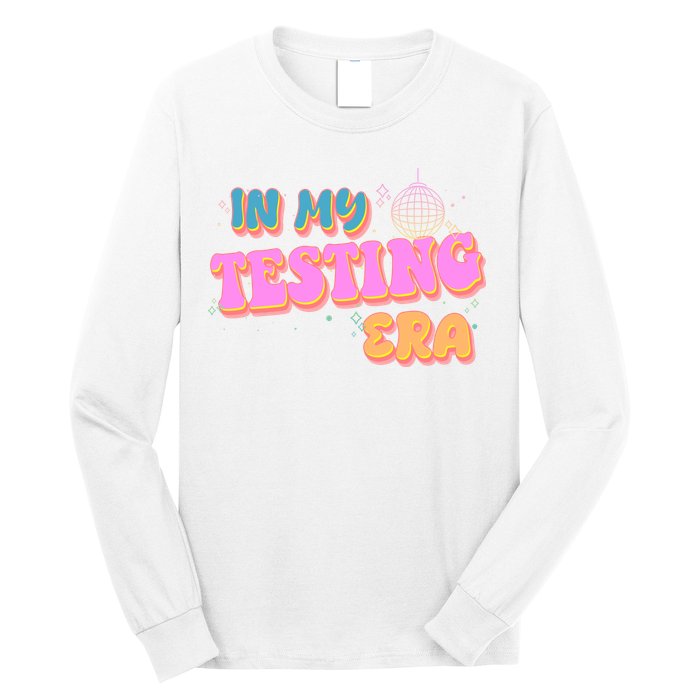 Retro 70's In My Testing Era School Test Time Long Sleeve Shirt