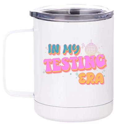 Retro 70's In My Testing Era School Test Time 12 oz Stainless Steel Tumbler Cup