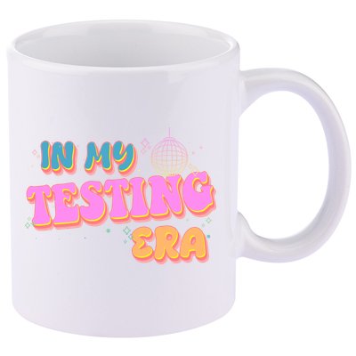 Retro 70's In My Testing Era School Test Time 11oz C Handle Ceramic Mug