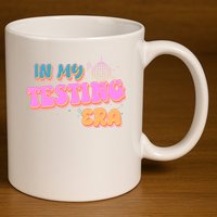 Retro 70's In My Testing Era School Test Time 11oz C Handle Ceramic Mug