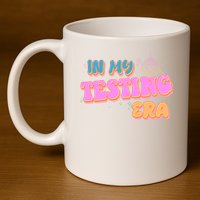 Retro 70's In My Testing Era School Test Time 11oz C Handle Ceramic Mug